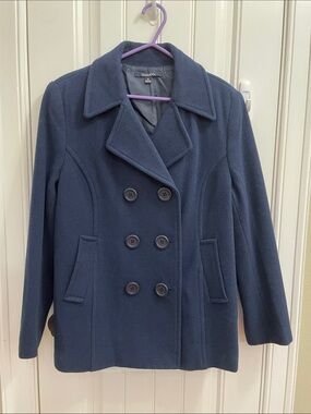 Chadwicks Navy Double-Breasted Pea Coat